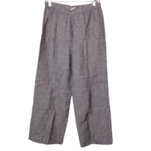 Soft surroundings linen relaxed fit pant gray small